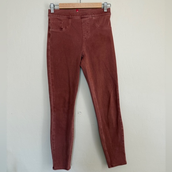 SPANX Jean-ish Legging Jeans Tummy Control Small Brick Crop Pant Fall Equestrian - Picture 2 of 7